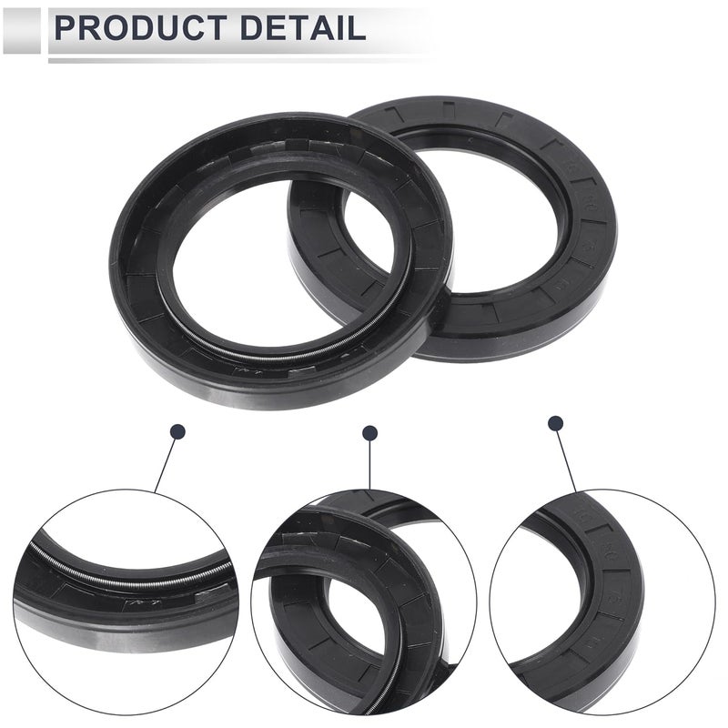 RATCHROLL Universal Oil Seal TC Double Lip W Steel Spring Seal Ring Rotary Shaft Seal 50x75x10mm High Pressure NBR Rubber Black 5 Pcs - Image 5